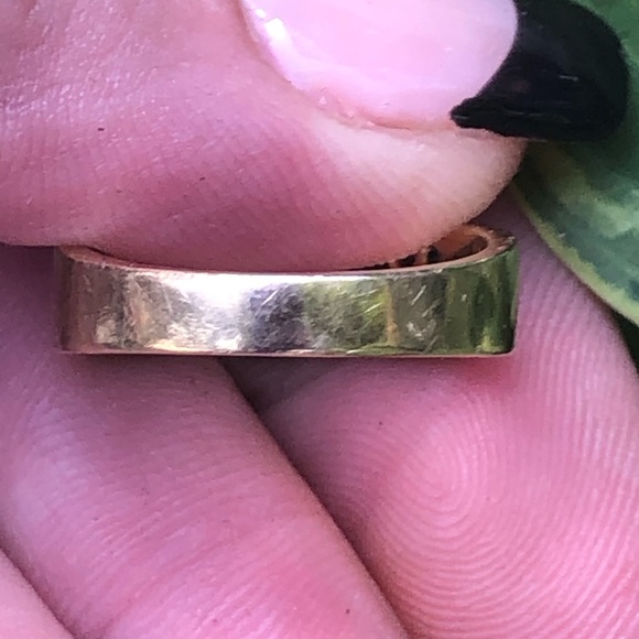 Vintage Jeff Cooper Natural Diamond & Sapphire Men’s 18K Gold Wedding Band - Picture 6 of 10